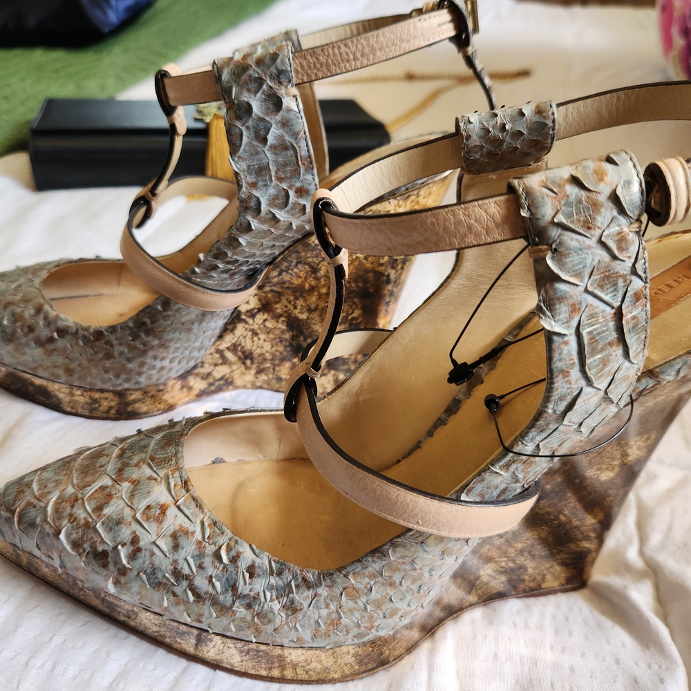 Reed Krakoff Snakeskin Wedges